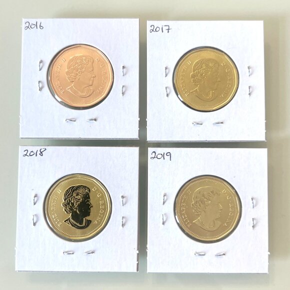 2016, 2017, 2018 and 2019 Canada Special Specimen $1 Loonies! - Picture 2 of 10